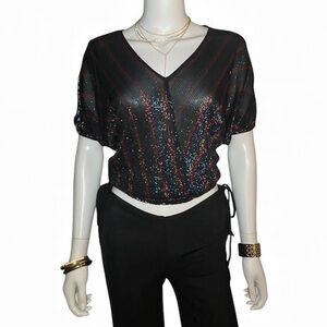 Stoplight California- 80s Rainbow Blouse